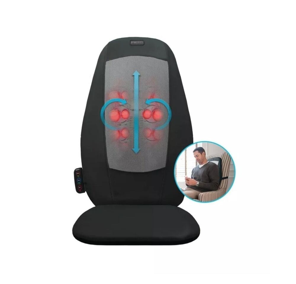 HoMedics Dual Shiatsu Massage Cushion With Heat & 3 Massage Zones
